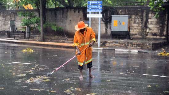 Rain or shine, committed to work