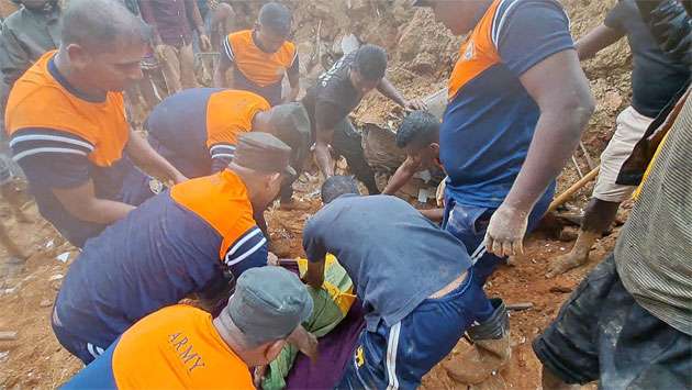 Earth mound collapses on house in Hatton, four missing