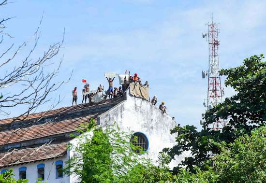 Inmates in protest