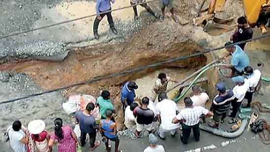 Father, daughter narrowly escape after falling into sink hole