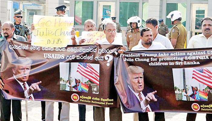 CAPSL stages protest in front of U.S. Embassy