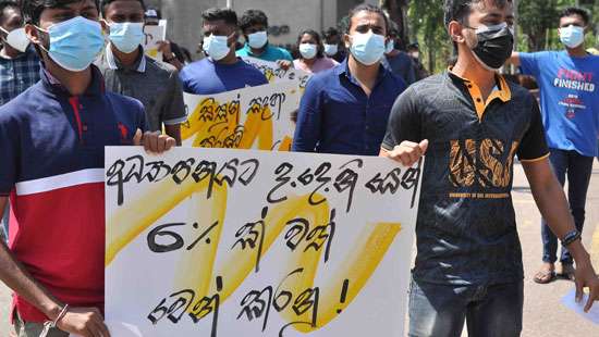 University students protest...