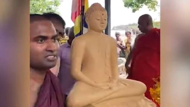 Namal accuses govt. of double standards over Trincomalee Buddha statue removal