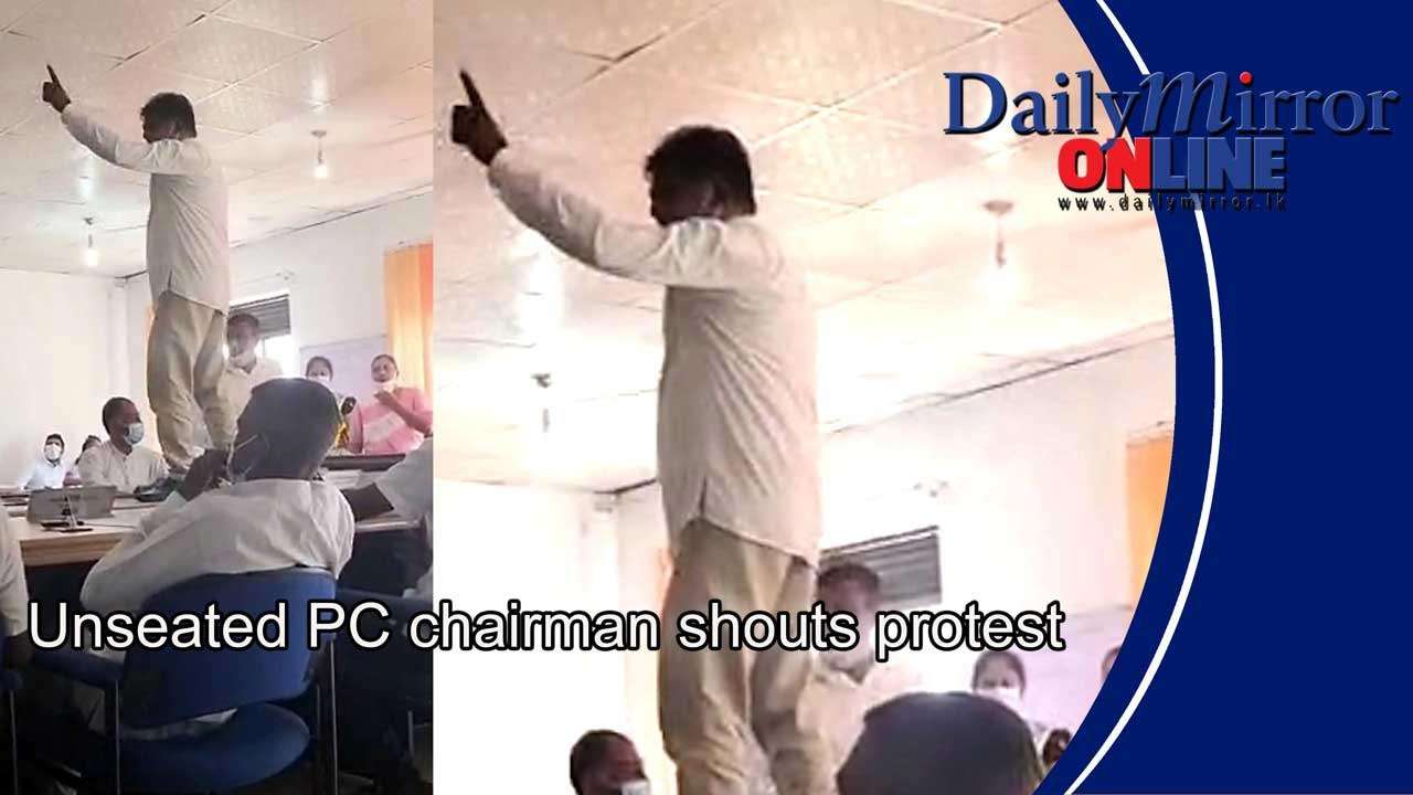 Unseated PC chairman shouts protest