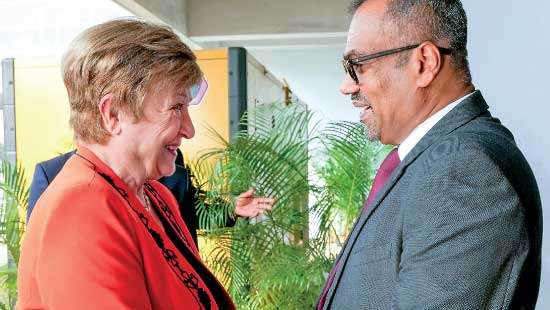 Sri Lanka greets IMF Chief Georgieva