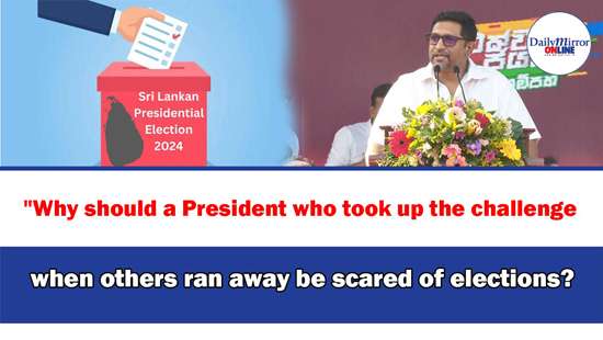 ’’Why should a President who took up the challenge when others ran away be scared of elections?’’