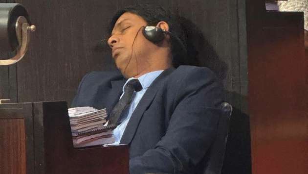MP Archchuna busy sleeping during AKD’s budget speech