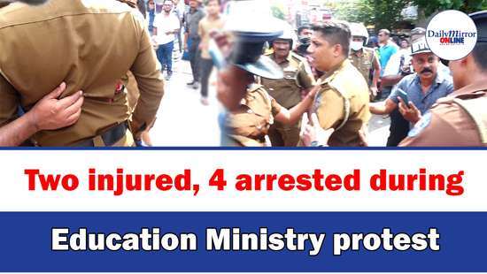 Two injured, 4 arrested during Education Ministry protest