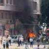 Blasts rock Damascus during Macron visit