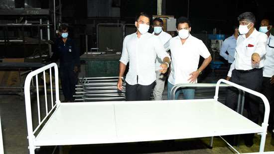 Namal visits bed assembling factory in Kolonnawa