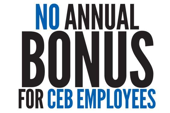 No annual bonus for CEB employees