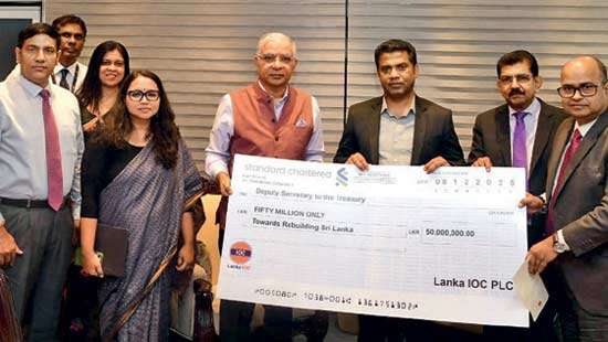 Lanka IOC donates Rs.50mn to Rebuilding Sri Lanka Fund