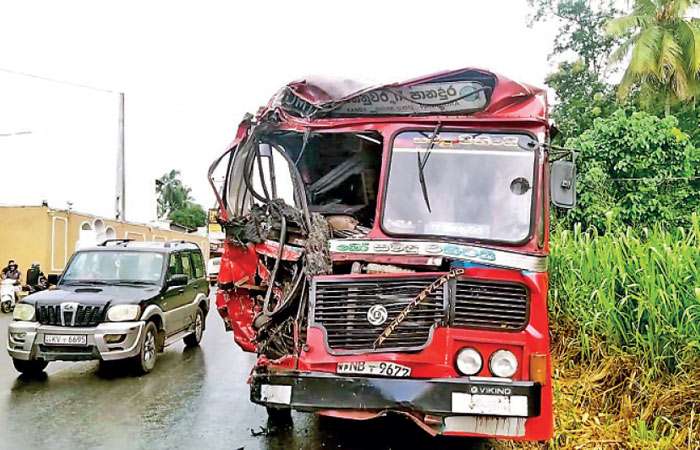 20 passengers injured in bus collision