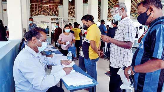 Chinese Sinopharm vaccine being rolled out at Nalandarama Temple in Minuwangoda