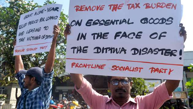 FSP protests in Colombo...