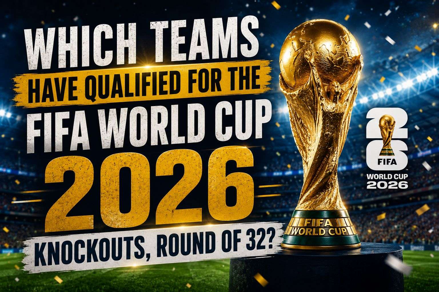Which teams have qualified for the FIFA World Cup 2026 knockouts, round of 32?