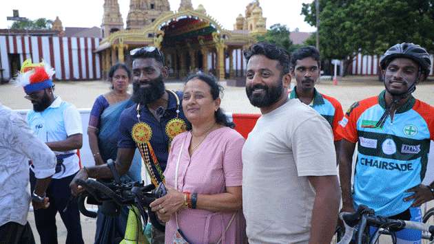 Paris to Jaffna – Young man travels 10,000 kilometres from France to Jaffna by bicycle