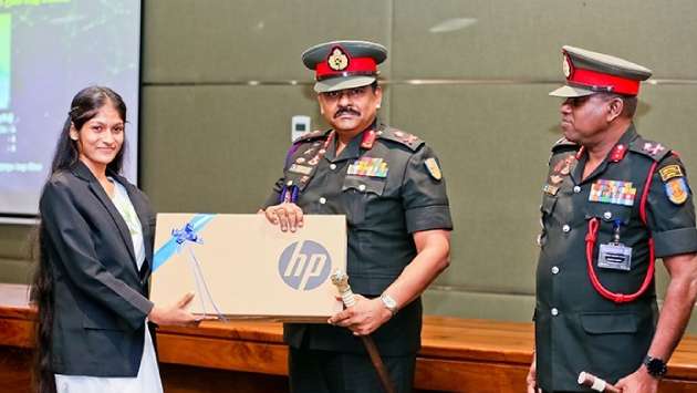 Army donates laptops to university students