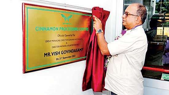 Watawala Plantations invests Rs.90mn in cinnamon processing centre in Udugama