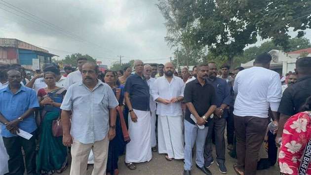 Residents protest resumption of Kivul Oya project in Vavuniya