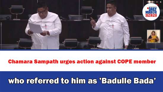 Chamara Sampath urges action against COPE member who referred to him as ’Badulle Bada’