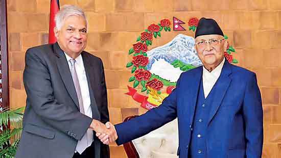 Ranil meets Nepali Prime Minister