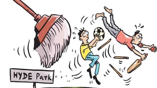 Hyde Park restricted for children
