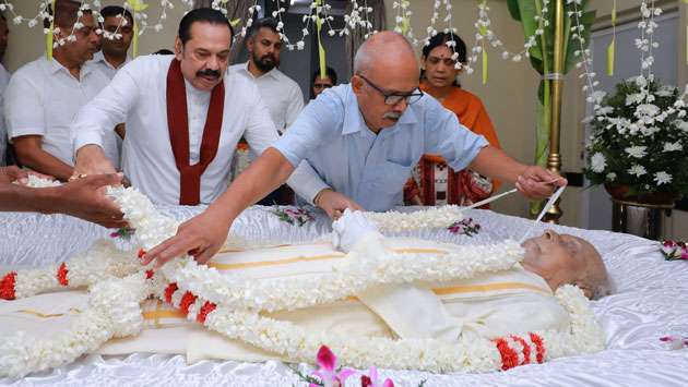 MR pays respects to late R. Sampanthan