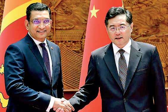 Ali Sabry meets Chinese counterpart  Two sides set to expand cooperation on BRI