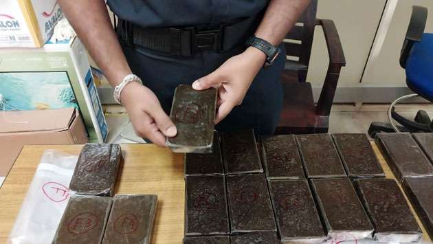 Canadian nabbed at BIA with Rs. 182.5 million worth of hashish