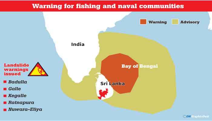 Impactful deep depression to hit Sri Lanka today