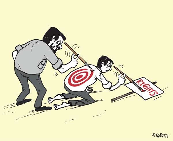 Cartoon of the Day 20 -09-2025: When Defending Rights Becomes a Punishment