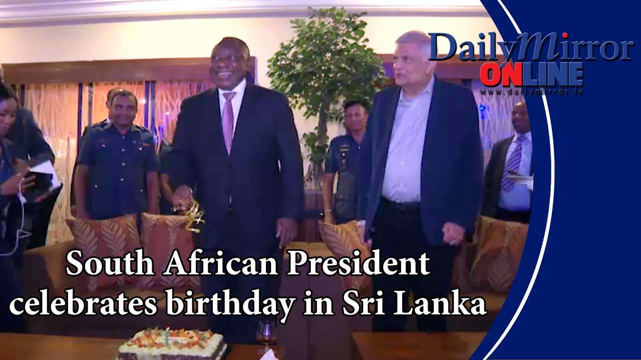 South African President celebrates birthday in Sri Lanka