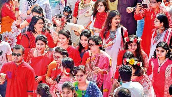 Mass celebration of Bengali New Year Bangladesh asserts its secular character