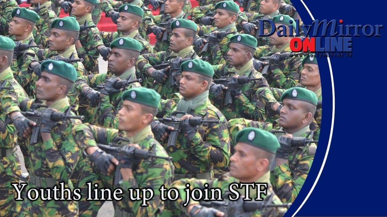 Youths line up to join STF