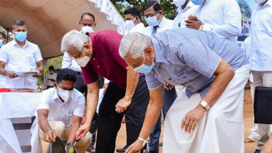 Construction of new entrance wall of Menik River launched