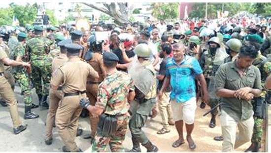 Protest against higher ordination ceremony in Trinco