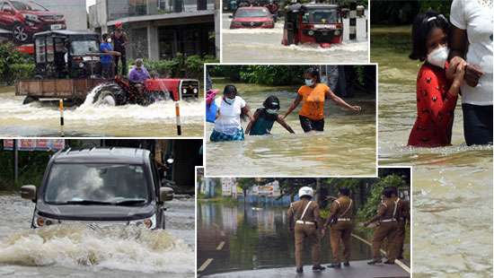 Gampaha town, suburbs  Inundated...