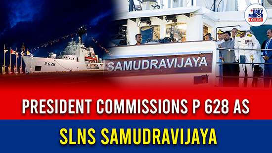 President commissions P 628 as SLNS Samudravijaya