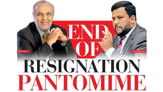 End of resignation pantomime