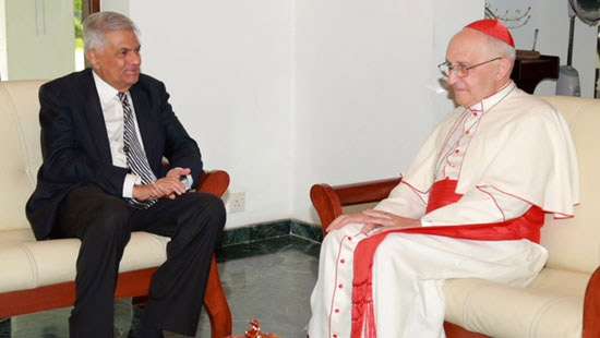 Cardinal Filoni calls on PM