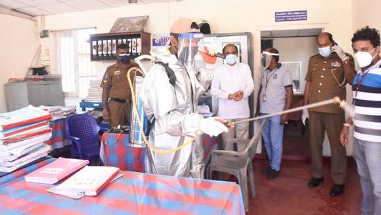 Ragama Police station disinfected