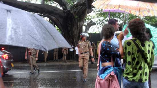 Ayurvedics protest in heavy rain