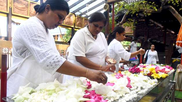 Religious observances on Poson Poya