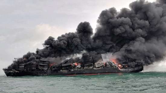 X-Press Pearl burning off Sri Lanka denied entry to Qatar, India: report