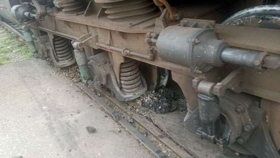 Derailment at near Slave Island