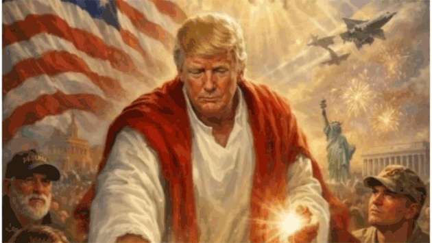 Trump deletes post depicting him as Jesus-like figure after backlash