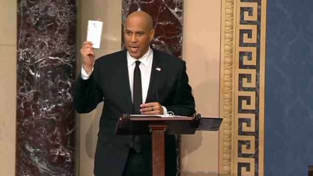 Cory Booker breaks record for longest Senate speech after 24 hours