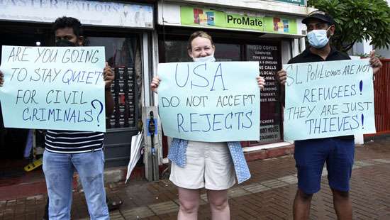 Protest outside US embassy