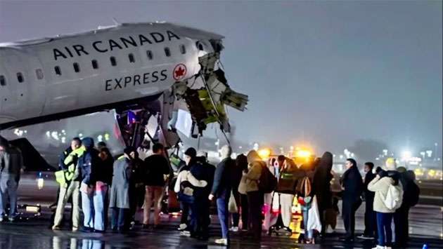 Air Canada express plane, truck collide on New York’s LaGuardia Airport runway, many injured